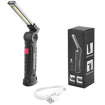 Ліхтар WORKLIGHT-W52-SMD+COB (white+red), Li-Ion акумулятор, поворот 180º+180º, магніт, затиск, гак, ЗУ microUSB, фото 3