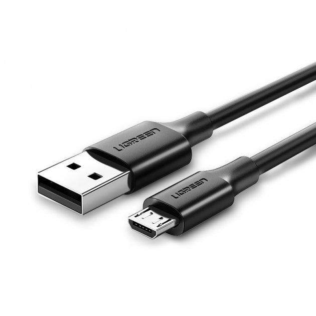 Кабель зарядный Ugreen USB - micro USB Cable Nickel Plating 2A 3 м Black (US289)