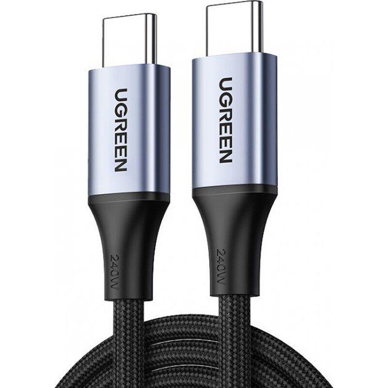 Кабель зарядный Ugreen Type-C to Type-C 240W 5A 2 м Gray (US535), фото 1