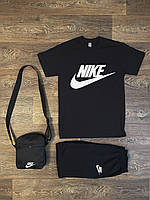 Летний набор сумка футболка и шорты для мужчин (Найк) Nike, Турецкий хлопок