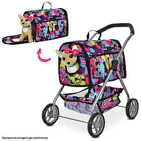 Іграшкова коляска 2в1 для перевезення іграшкових тварин Melogo 9675P