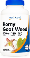 Экстракт горянки, Horny Goat Weed, Nutricost, США, 600 мг, 180 капсул