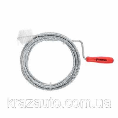 Трос для чищення труб 6 мм*3 м, наконечник: рифлений дріт INTERTOOL HP-1005