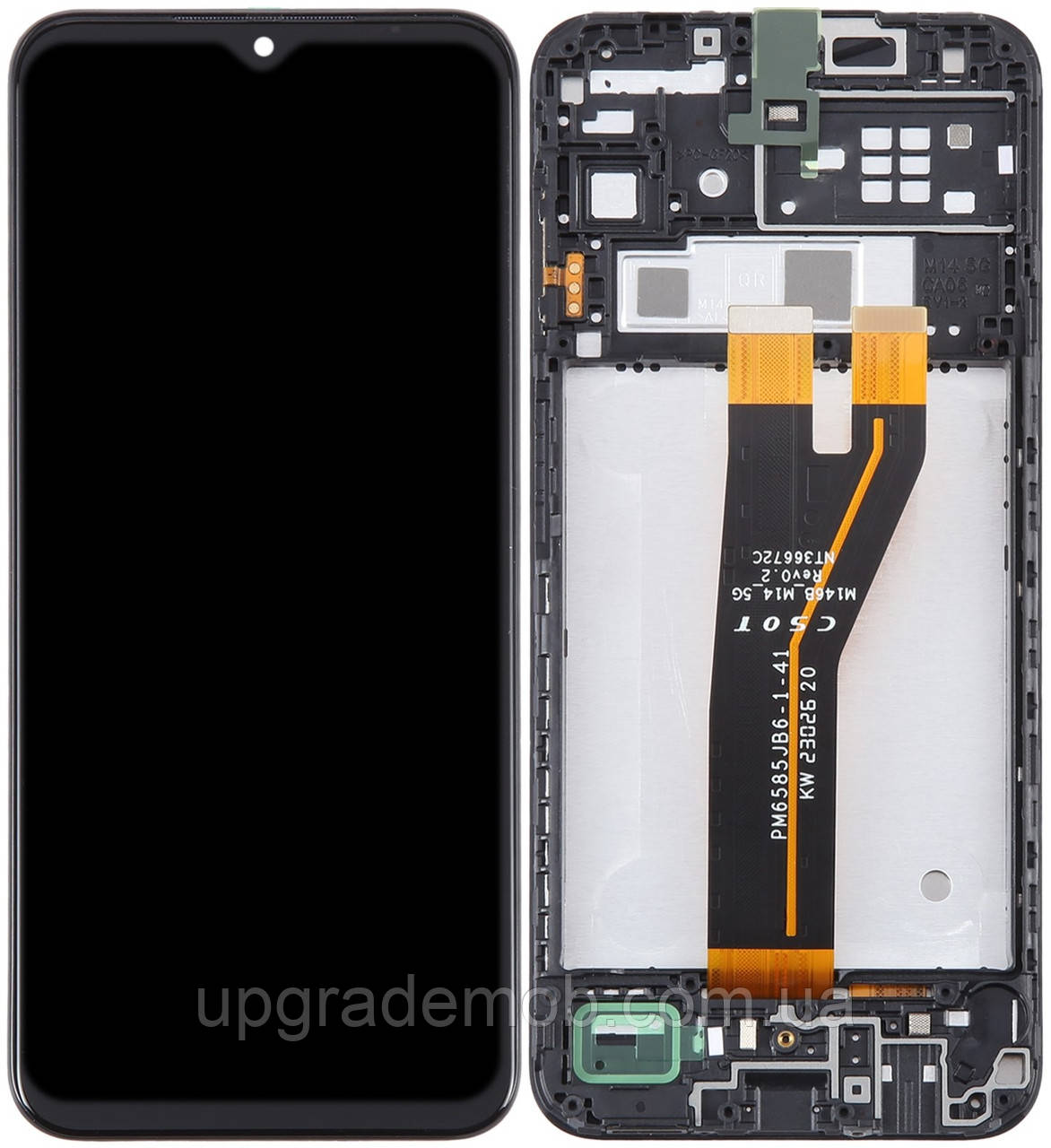 Дисплей модуль тачскрин Samsung M146 Galaxy M14 чорний оригінал з рамкою