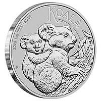 Серебряная инвестиционная монета "Коала" 1 унция чистого серебра, Австралия, 2023