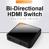 Коммутатор 4K3D HDMI Switch 1X 2/2X1 Двунаправленный умный адаптер HDMI Splitter 2 EM1 к PS4/3 TV Box Hub Swit