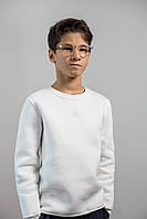Світшот зима для хлопчика Тризуб білий Модний дитячий світшот Дитячий бавовняний светр Толстовка утеплена