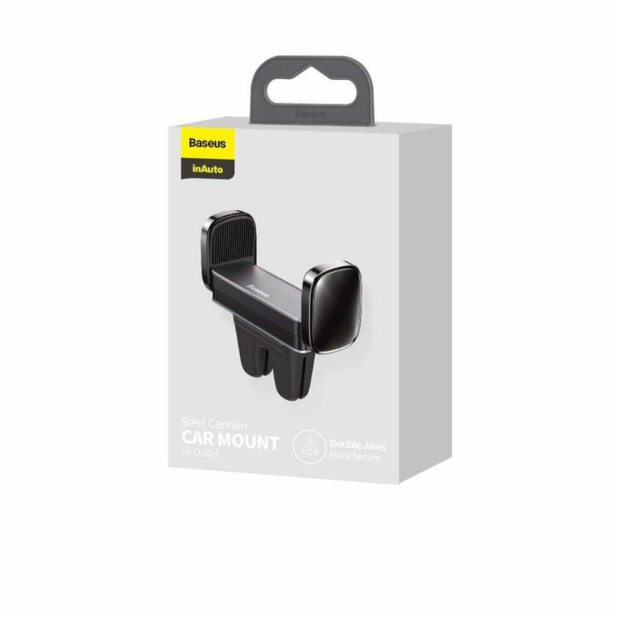 

Тримач для мобiльного Baseus Steel Cannon Air Outlet Car Mount Black, Черный