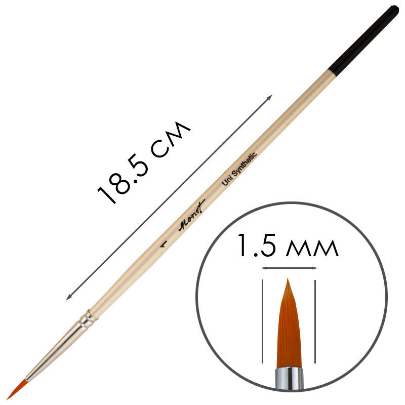 

Кисть синтетика кругла Monet Uni R1 (MR1)
