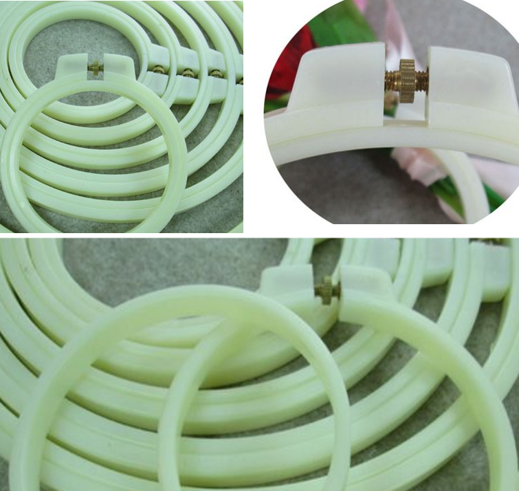 

Пяльцы круглые пластиковые, без заломов, диаметр 9см