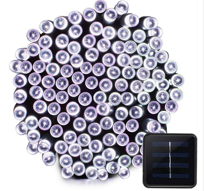 

Автономная уличная светодиодная гирлянда на солнечной батарее белая 22м 200Led