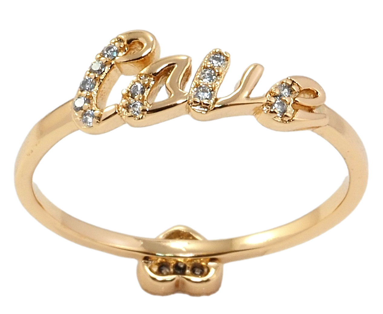 

Кольцо Xuping Позолота 18K "Двустороннее Love" р.17,18,18.5,19