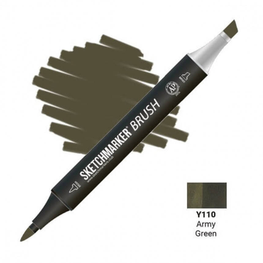 

Скетчмаркер SKETCHMARKER BRUSH Army Green (Армейский зелёный) SMB-Y110