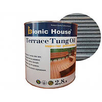 Масло террасное Bionic House Terrace Tung oil с тунговым маслом Серое