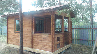 Небольшой деревянный дом из профилированного бруса 3