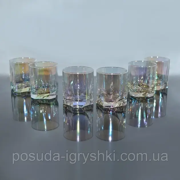 Набір склянок для віскі Pasabahce Luna 375 мл 6 шт перламутр 42348