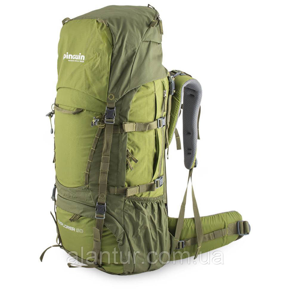 Туристичний рюкзак Pinguin Explorer 60 л, регульований, з дощовим чохлом, Khaki, фото 1