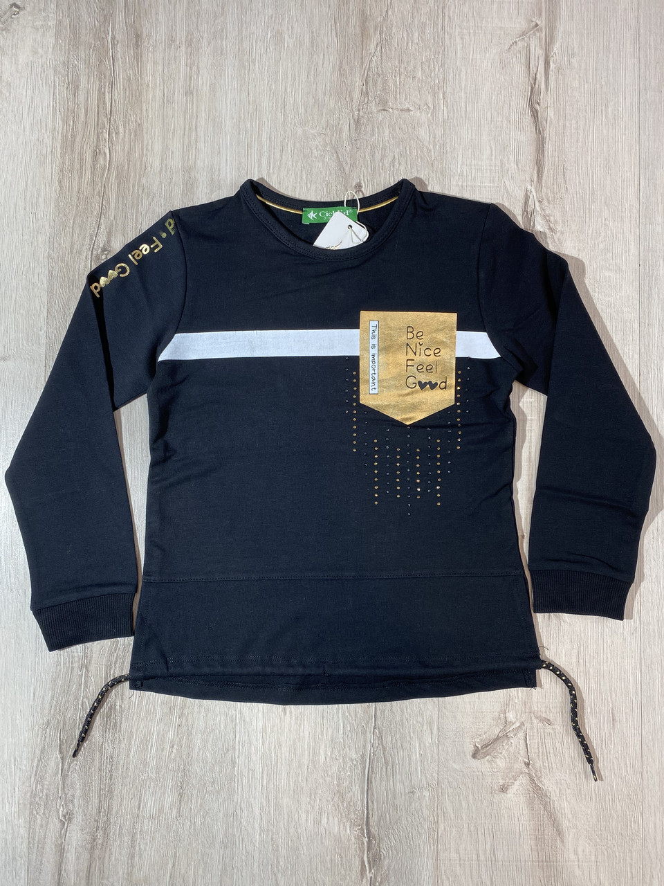 Світшот для дівчинки Cichlid 2701-050 140-146 см Чорний, фото 1