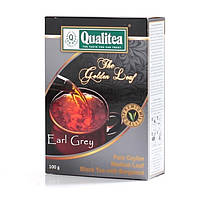 Черный чай среднелистовой Qualitea Earl Grey с бергамотом 100 грамм