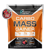 Гейнер для набора веса высокоуглеводный Powerful Progress Mass Gainer 4 кг со вкусом лесной ягоды