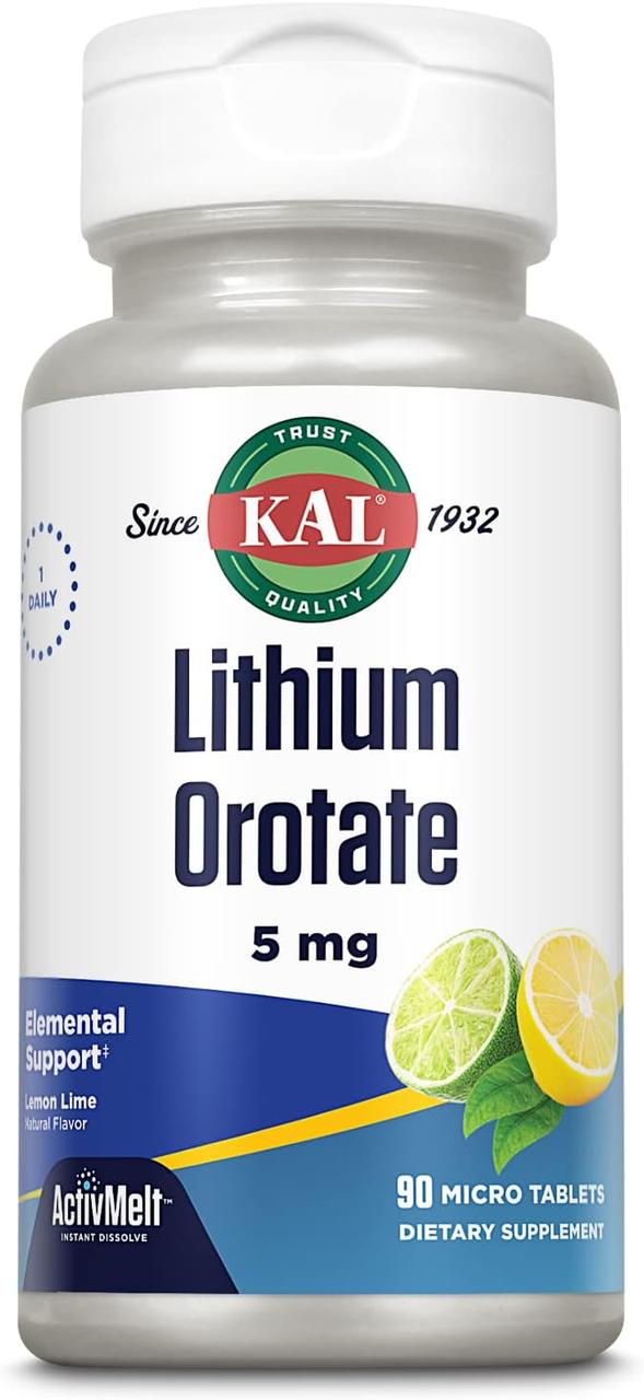 KAL Lithium Orotate ActivMelt 5mg 90 micro tabs