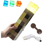 Дитячий ліхтарик нічник Майнкрафт (світильник) ФАКЕЛ у стилі Minecraft, фото 2