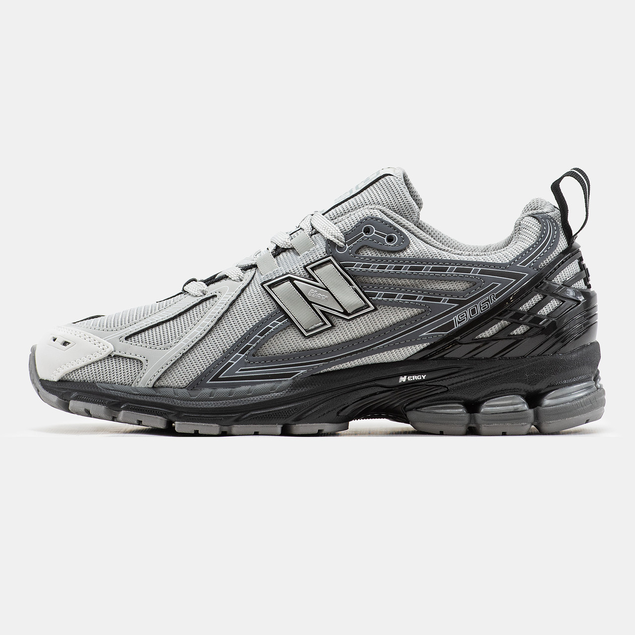 Мужские Кроссовки New Balance 1906R Grey Black, Серые Кожаные Кроссовки ...