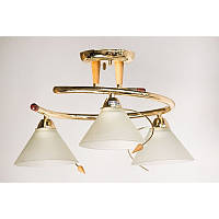 Люстра світлодіодна на три лампи цоколь Е27 (білий+золото).  F+LIGHT