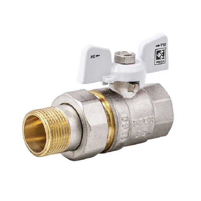 Кран з американкою 1/2" KR.227.W білий