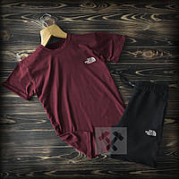 Летний набор футболка и шорты для мужчин (Зе норс фейс) The North Face, Турецкий хлопок