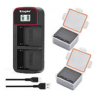 3-Pack KingMa Sony NP-F970 комплект из 2 аккумуляторов и ЗУ на 2 батареи