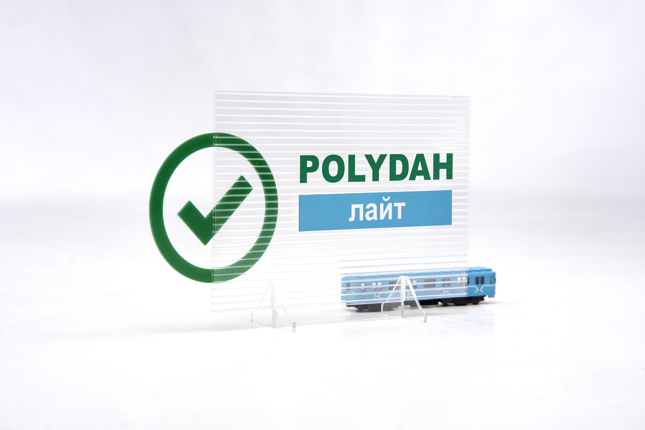 Полікарбонат тепличний сотовий прозорий POLYDAH-лайт 3,5 мм, 2100х6000