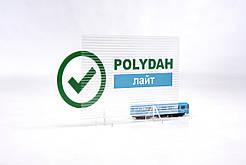 Полікарбонат тепличний сотовий прозорий POLYDAH-лайт 3,5 мм, 2100х6000