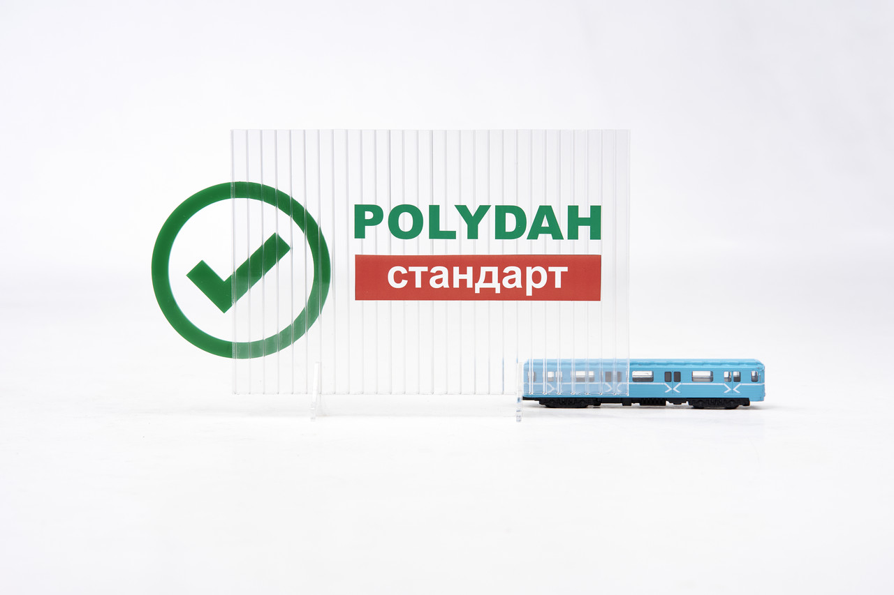 Полікарбонат для теплиці сотовий прозорий POLYDAH-стандарт 4 мм, 2100х6000