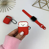 Силиконовый чехол для AirPods 1/2 Red(14)