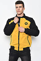 Куртка мужская демисезонная на меху черно-горчичного цвета р.XL 169373S