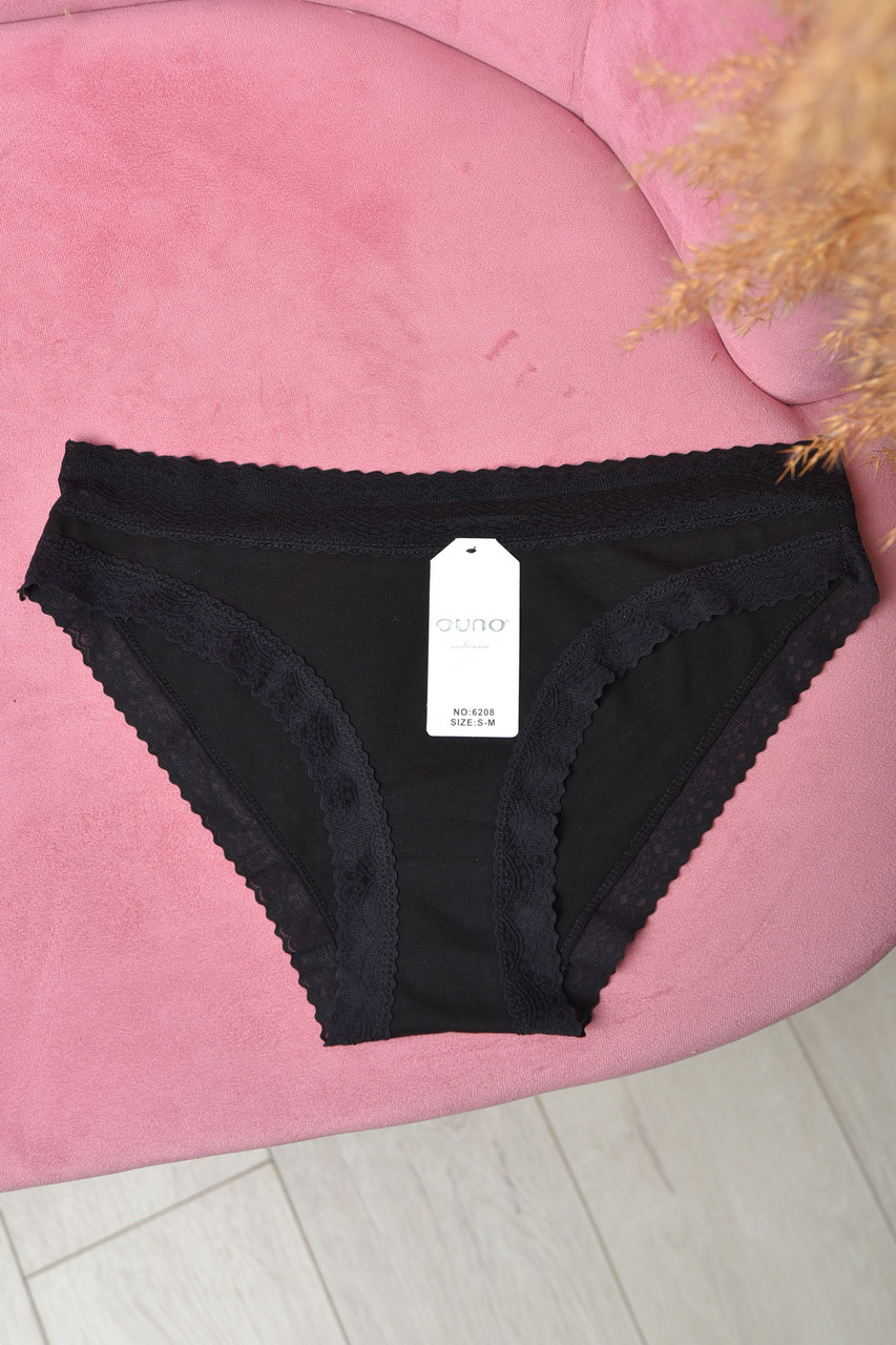 Труси жіночі однотонні чорного кольору р.S/M 169377S, фото 1