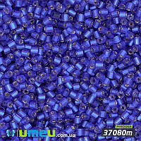 Бисер чешский Рубка 11/0, №37080m, Синий блестящий, 5 г (BIS-044069)