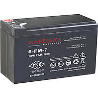 Аккумуляторная батарея AGM MAKELSAN 6-FM-7, Black Case, 12V 7.0Ah ( 151 х 65 х 94 (100) ) Q10