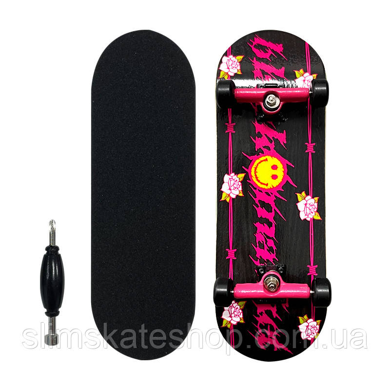 Професійний фінгерборд Black Market Smile & Roses 32 x 98 мм