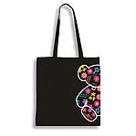 Екошопер BookOpt ВК4058 Ведмедик (Квіткові мрії) чорний, фото 2