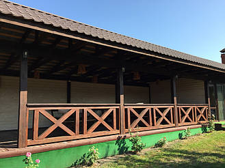 Деревянная мебель в интерьере ресторана-готеля "Джерело" 2