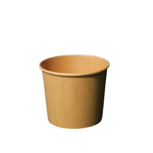 Контейнер для супів і других страв L крафт 490 мл d9,6 см h9,7 см паперовий (196107/25), фото 1