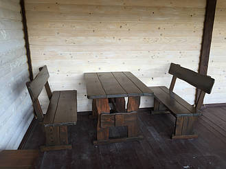 Деревянная мебель в интерьере ресторана-готеля "Джерело" 5