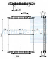 Радиатор подходит для DAF/Bova/Iveco/Solaris (1426673 1451570 1451570R 500021187 5006009384 03210304