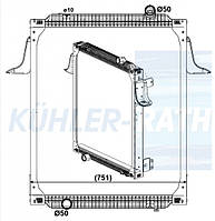 Радиатор подходит для RVI (5010315738 5001839113 5001859152 5001859153 5001859154)