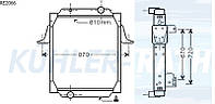 Радиатор подходит для RVI (5001866239 5010315845 5001866242 5001866241)