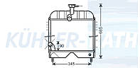 Радиатор подходит для Massey Ferguson (0015217U91M 155100)