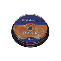 Диск DVD Verbatim 4.7Gb 16X CakeBox 10шт (43523) arena