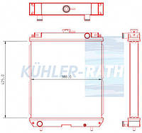 Радиатор подходит для Kubota (98022)